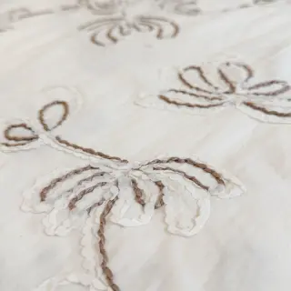 Pamutvászon EMBROIDERY Loom En Light off white