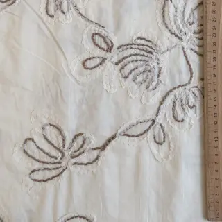 Pamutvászon EMBROIDERY Loom En Light off white