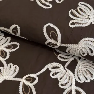 Pamutvászon EMBROIDERY Loom En Light brown