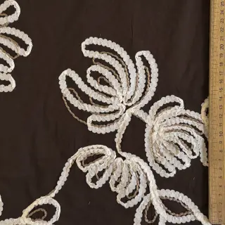 Pamutvászon EMBROIDERY Loom En Light brown