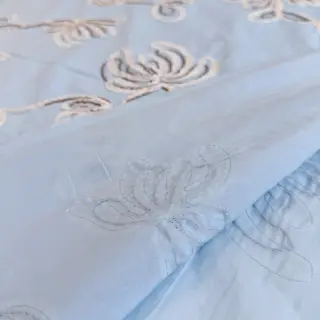Pamutvászon EMBROIDERY Loom En Light baby blue