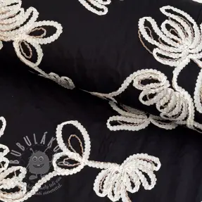 Pamutvászon EMBROIDERY Loom En Light black