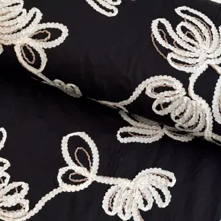 Pamutvászon EMBROIDERY Loom En Light black