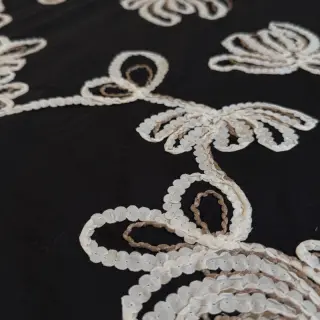Pamutvászon EMBROIDERY Loom En Light black