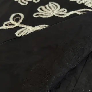 Pamutvászon EMBROIDERY Loom En Light black