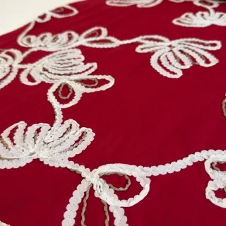 Pamutvászon EMBROIDERY Loom En Light red