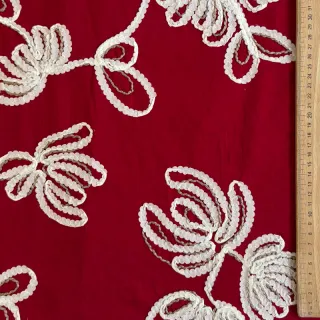 Pamutvászon EMBROIDERY Loom En Light red