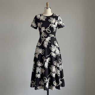 Pamutvászon EMBROIDERY Loom En Light black