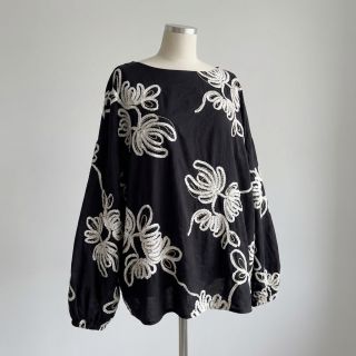 Pamutvászon EMBROIDERY Loom En Light black