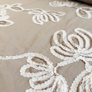 Pamutvászon EMBROIDERY Loom En Light natural