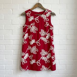 Pamutvászon EMBROIDERY Loom En Light red