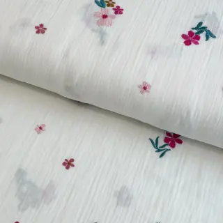 Dupla géz/muszlin EMBROIDERY Flowers MIA camel