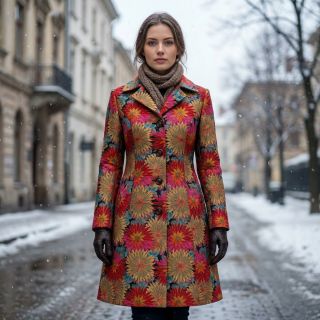 Dekorációs anyag jacquard Matcha allover rouge