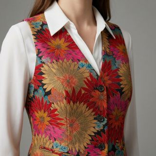 Dekorációs anyag jacquard Matcha allover rouge