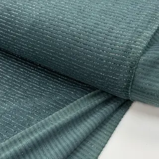 Elasztikus bársony anyag VELVET LUREX Stripe forest green