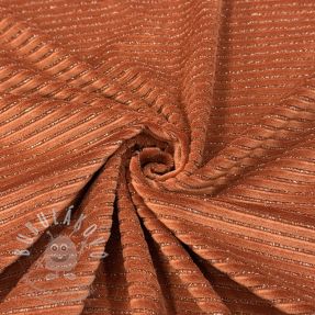 Elasztikus bársony anyag VELVET LUREX Stripe brick