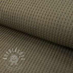Pulóver anyag WAFFLE BIG KNIT khaki