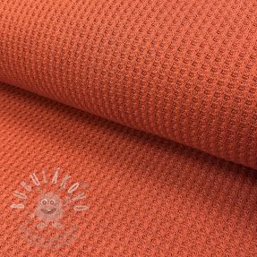 Pulóver anyag WAFFLE BIG KNIT rust
