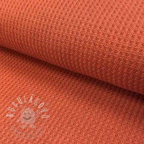 Pulóver anyag WAFFLE BIG KNIT rust
