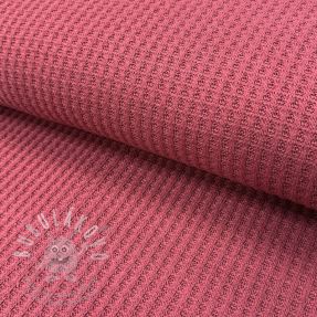 Pulóver anyag WAFFLE BIG KNIT dark salmon