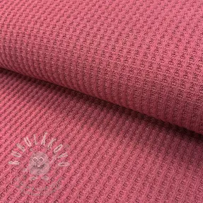 Pulóver anyag WAFFLE BIG KNIT dark salmon