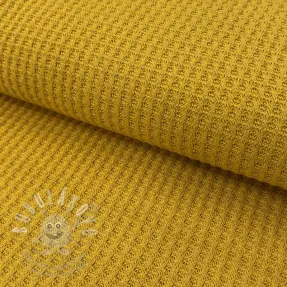 Pulóver anyag WAFFLE BIG KNIT ochre