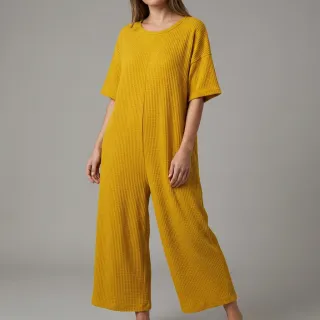 Pulóver anyag WAFFLE BIG KNIT ochre