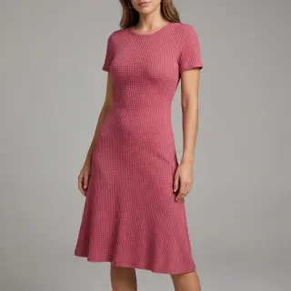 Pulóver anyag WAFFLE BIG KNIT dark salmon