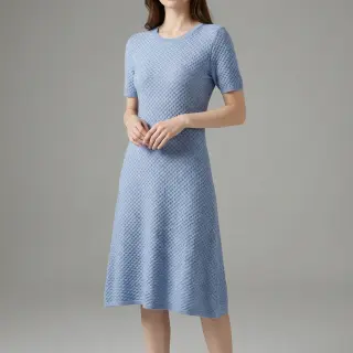 Kötött kelme Angora honey blue