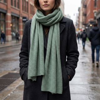 Kötött kelme Angora honey ocean green