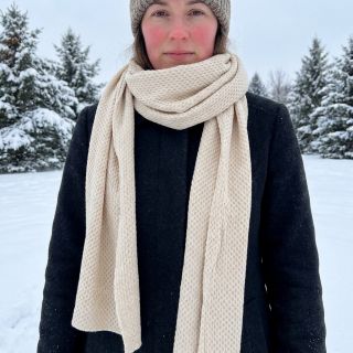 Kötött kelme Angora honey off white