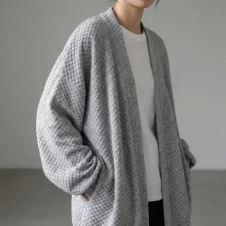 Kötött kelme Angora honey light grey