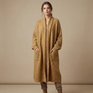 Kötött kelme Angora honey beige