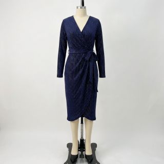 Elasztikus bársony anyag VELVET LUREX Stripe marine