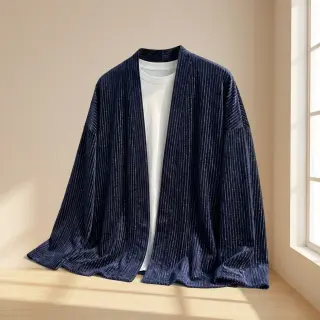 Elasztikus bársony anyag VELVET LUREX Stripe marine
