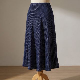 Elasztikus bársony anyag VELVET LUREX Stripe marine