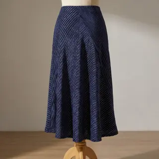 Elasztikus bársony anyag VELVET LUREX Stripe marine