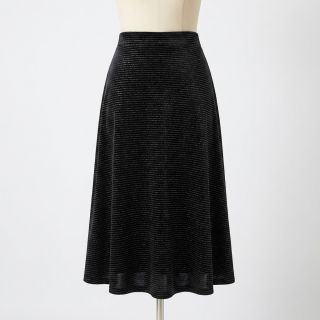Elasztikus bársony anyag VELVET LUREX Stripe black