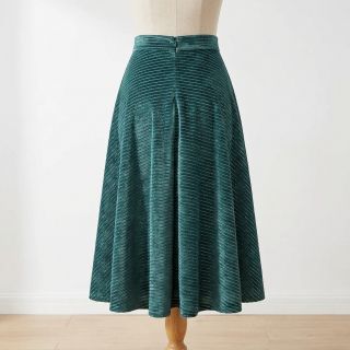 Elasztikus bársony anyag VELVET LUREX Stripe forest green