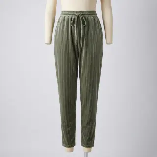 Elasztikus bársony anyag VELVET LUREX Stripe camo green
