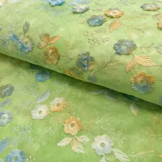 Pamutvászon TIE DYE EMBROIDERY Poppy design V