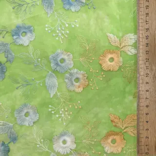 Pamutvászon TIE DYE EMBROIDERY Poppy design V