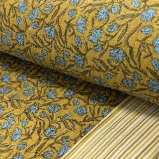 Pamutvászon QUILT Gange curcuma