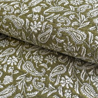 Dekorációs anyag jacquard Mumbai allover kaki