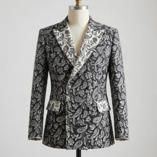Dekorációs anyag jacquard Mumbai allover noir