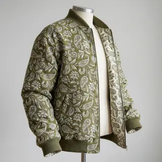 Dekorációs anyag jacquard Mumbai allover kaki