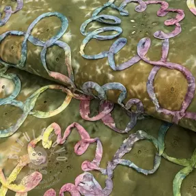 Pamutvászon TIE DYE EMBROIDERY Elise tape design A