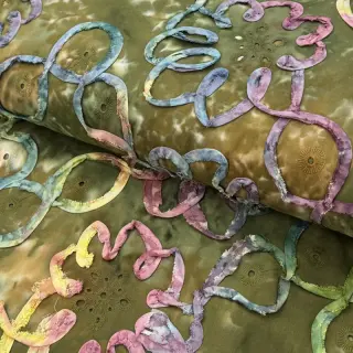 Pamutvászon TIE DYE EMBROIDERY Elise tape design A