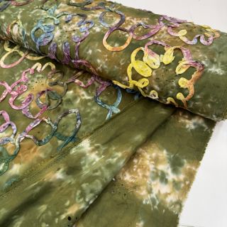 Pamutvászon TIE DYE EMBROIDERY Elise tape design A