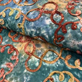 Pamutvászon TIE DYE EMBROIDERY Elise tape design C